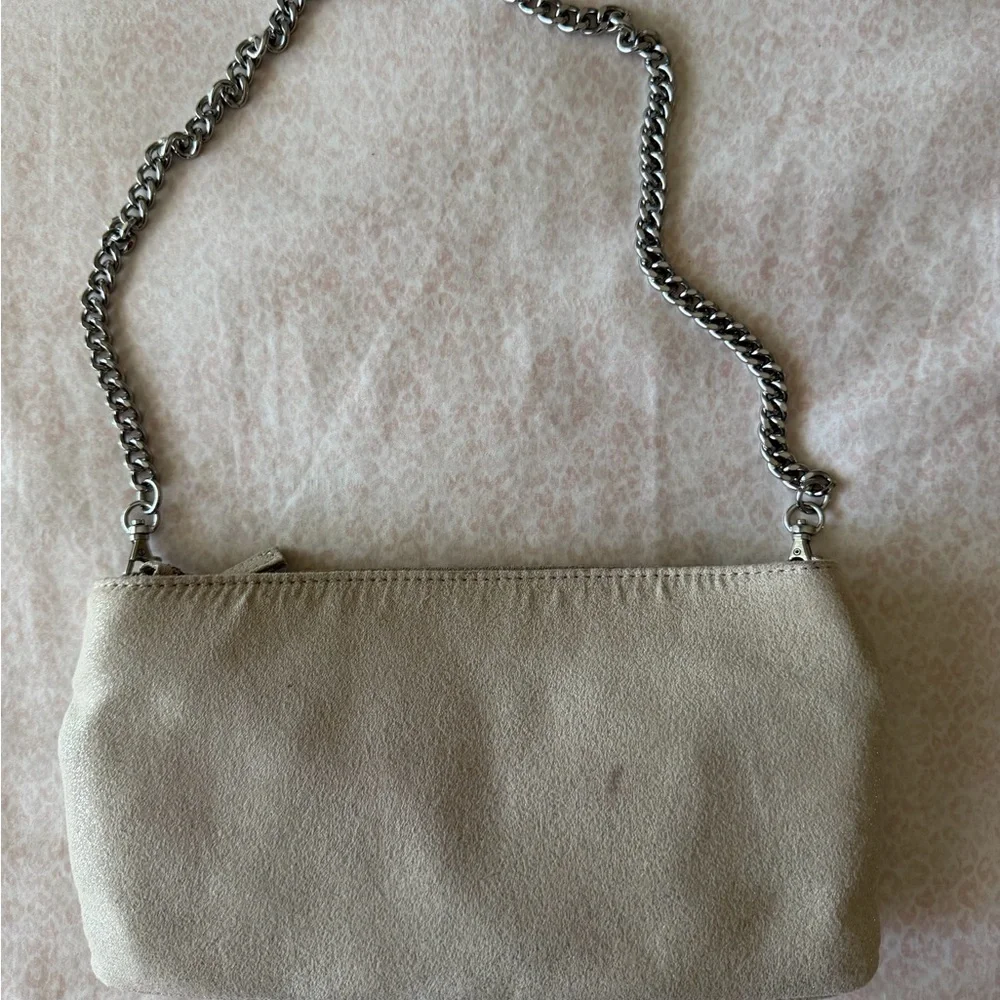 White House Black Market Cream Ruffle Clutch - Picture 2 of 5
